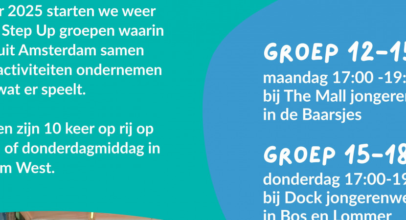 STEP-UP jongerengroep (nog plekken beschikbaar)
